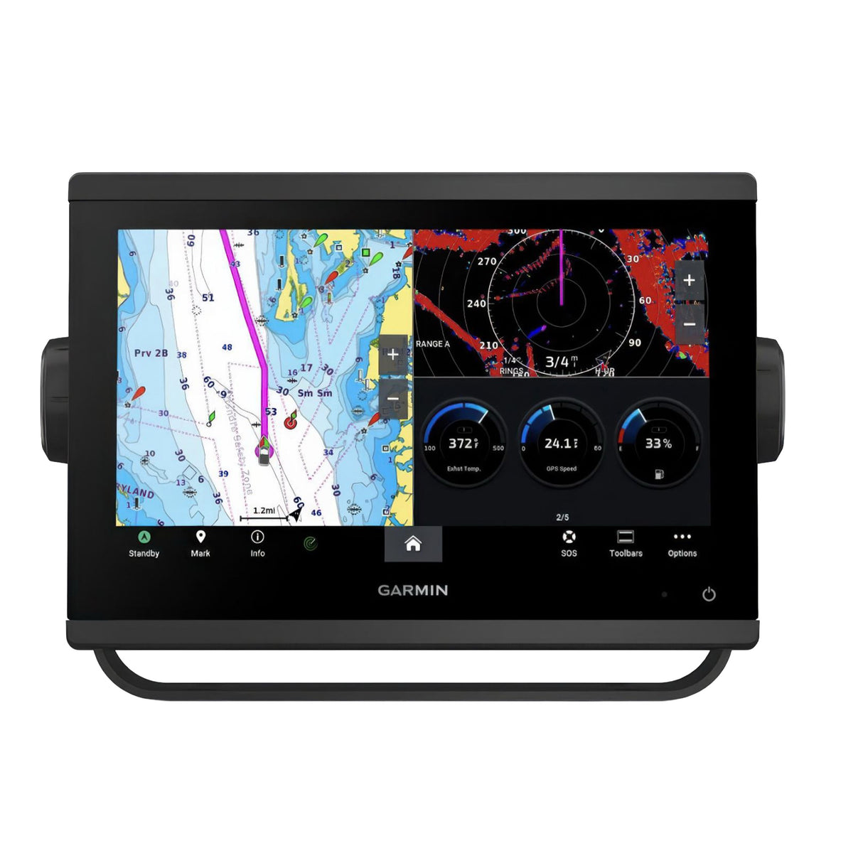 Garmin GPSMAP 943, Non-sonar With Mapping alt view.