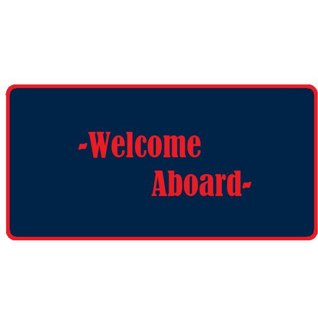Matworks Welcome Aboard Mat -Red/Navy