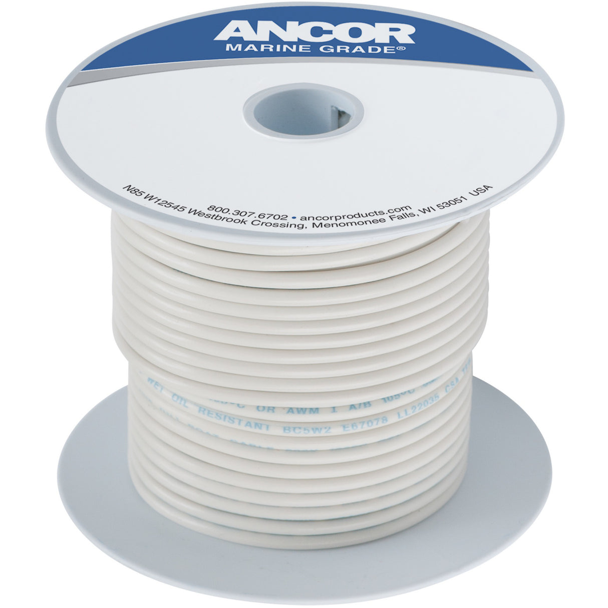 Ancor Tinned Copper White Wire, sold per foot,