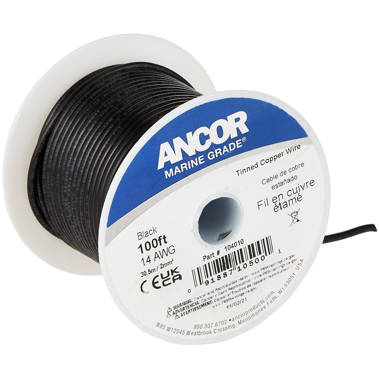 Ancor #12 Black Wire (sold per foot).