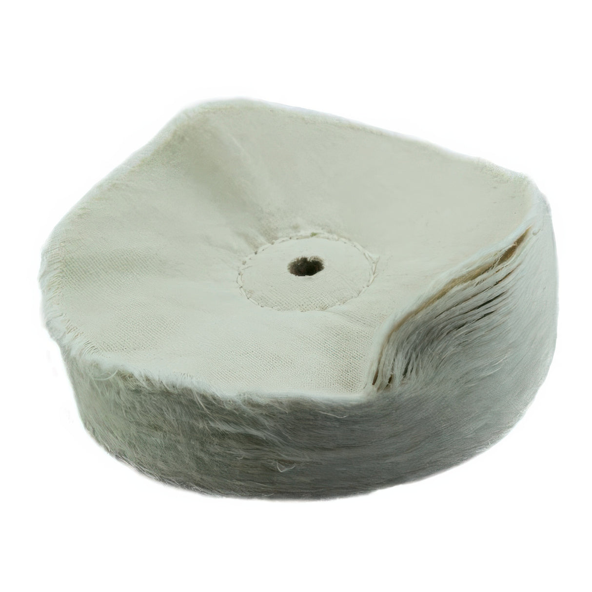Round fabric cleaning pad on a white background