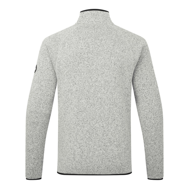 Gray textured sweater on a white background