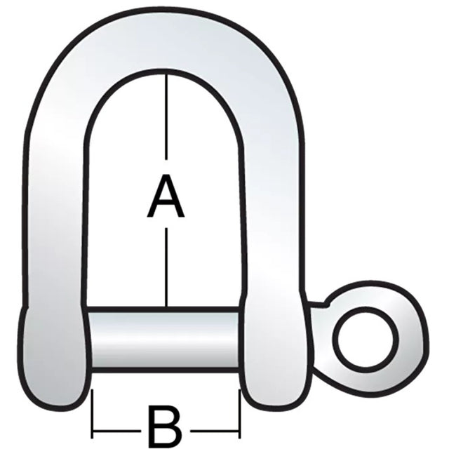Harken 5mm Long Shackle diagram