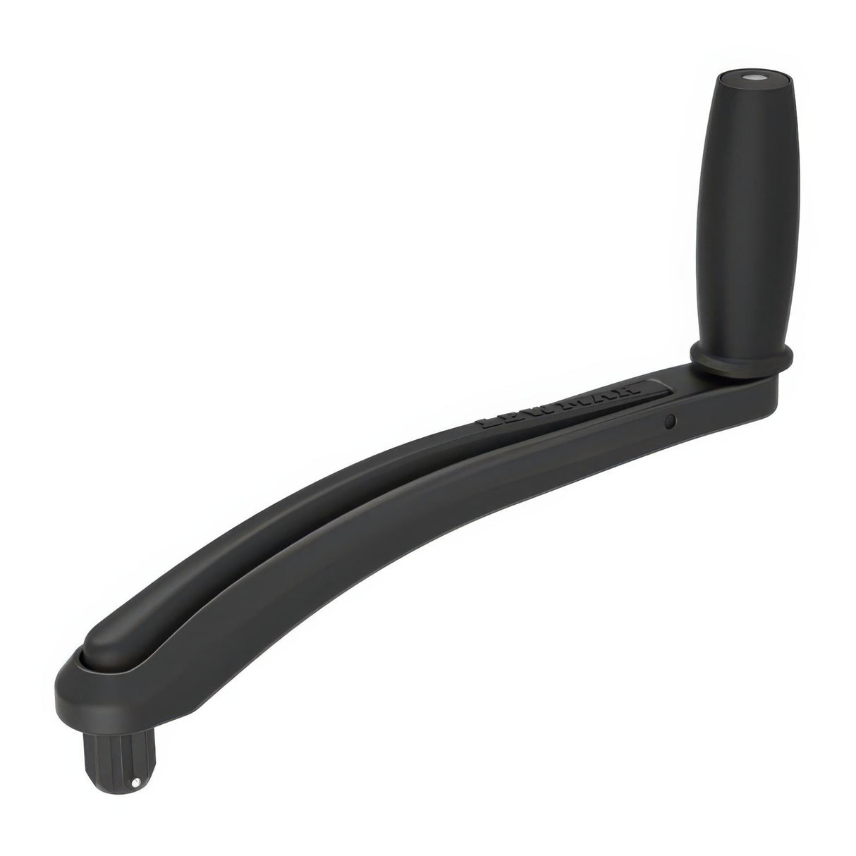 Black metal tool on a white background