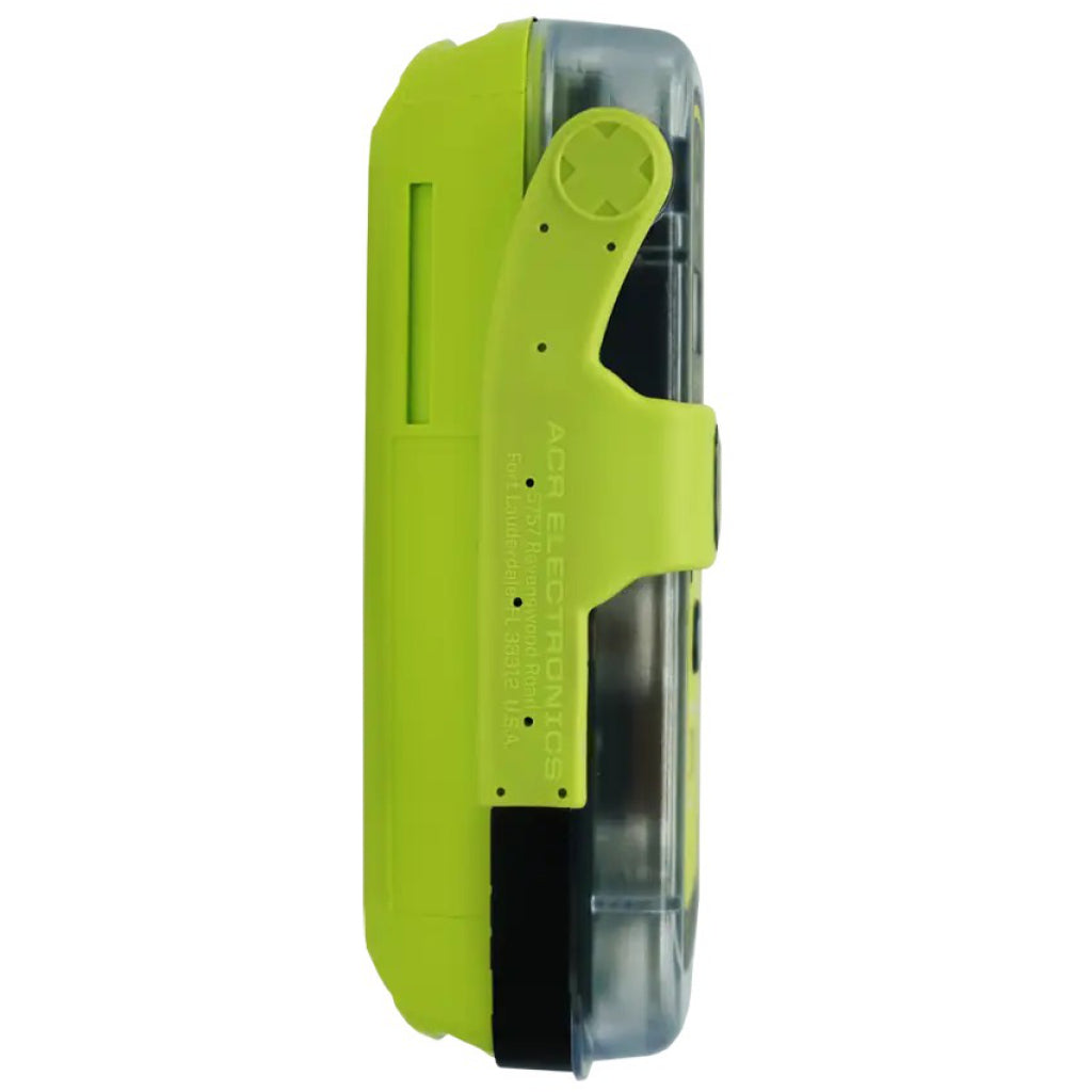 Side view of ACR ResQLink 410 RLS Personal Locator Beacon.