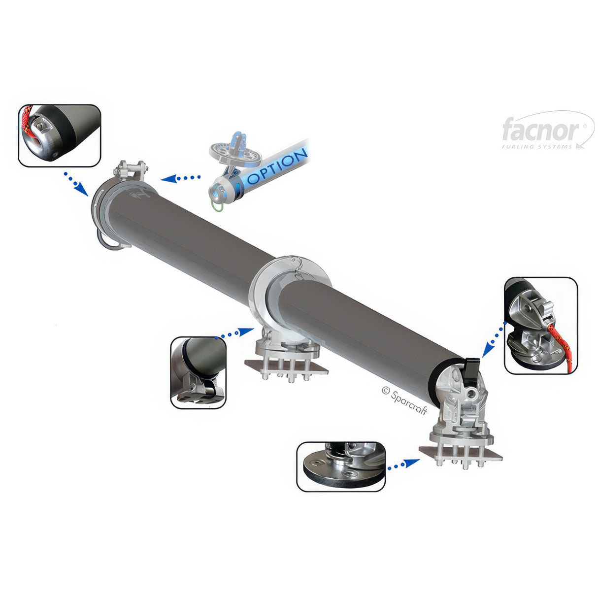 Facnor 100mm Bow Sprit Kit options.
