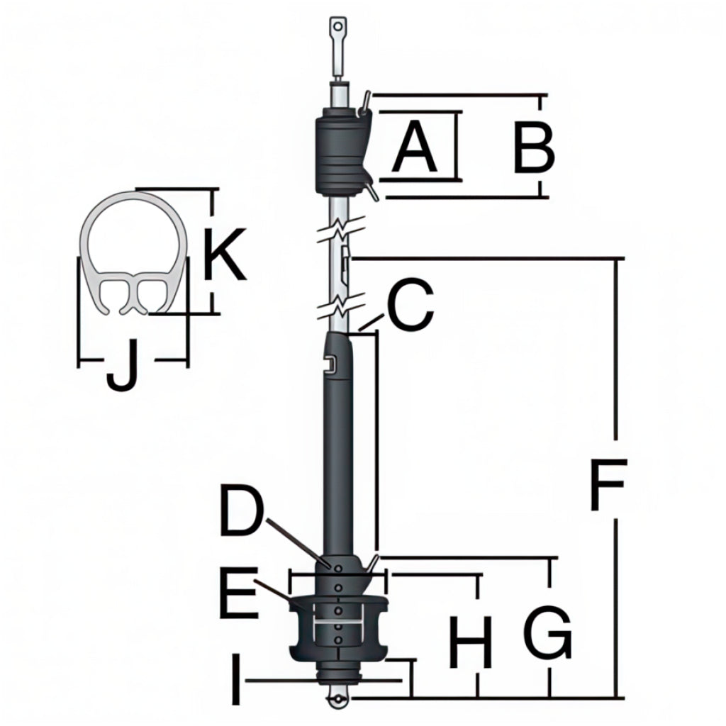 Harken Furling Unit 2 MKIV (w/O toggle) diagram.