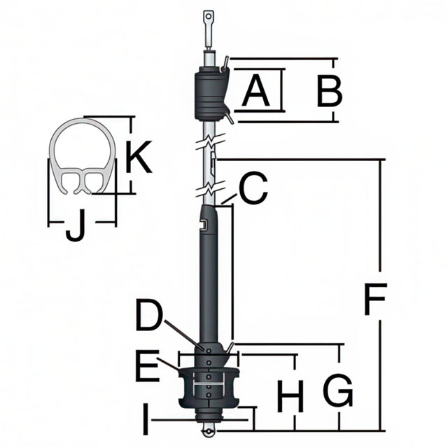Harken Furling Unit 2 MKIV (w/O toggle) diagram.