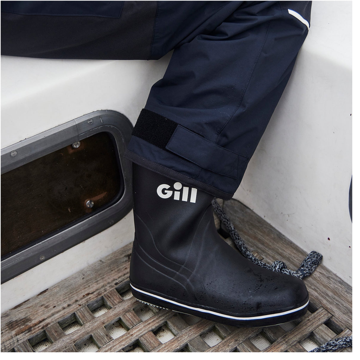 Gill Men's Boot Short being warn on boat.