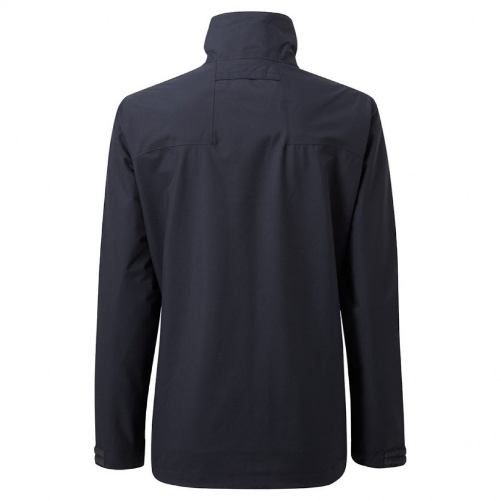Black jacket shown from the back on a white background