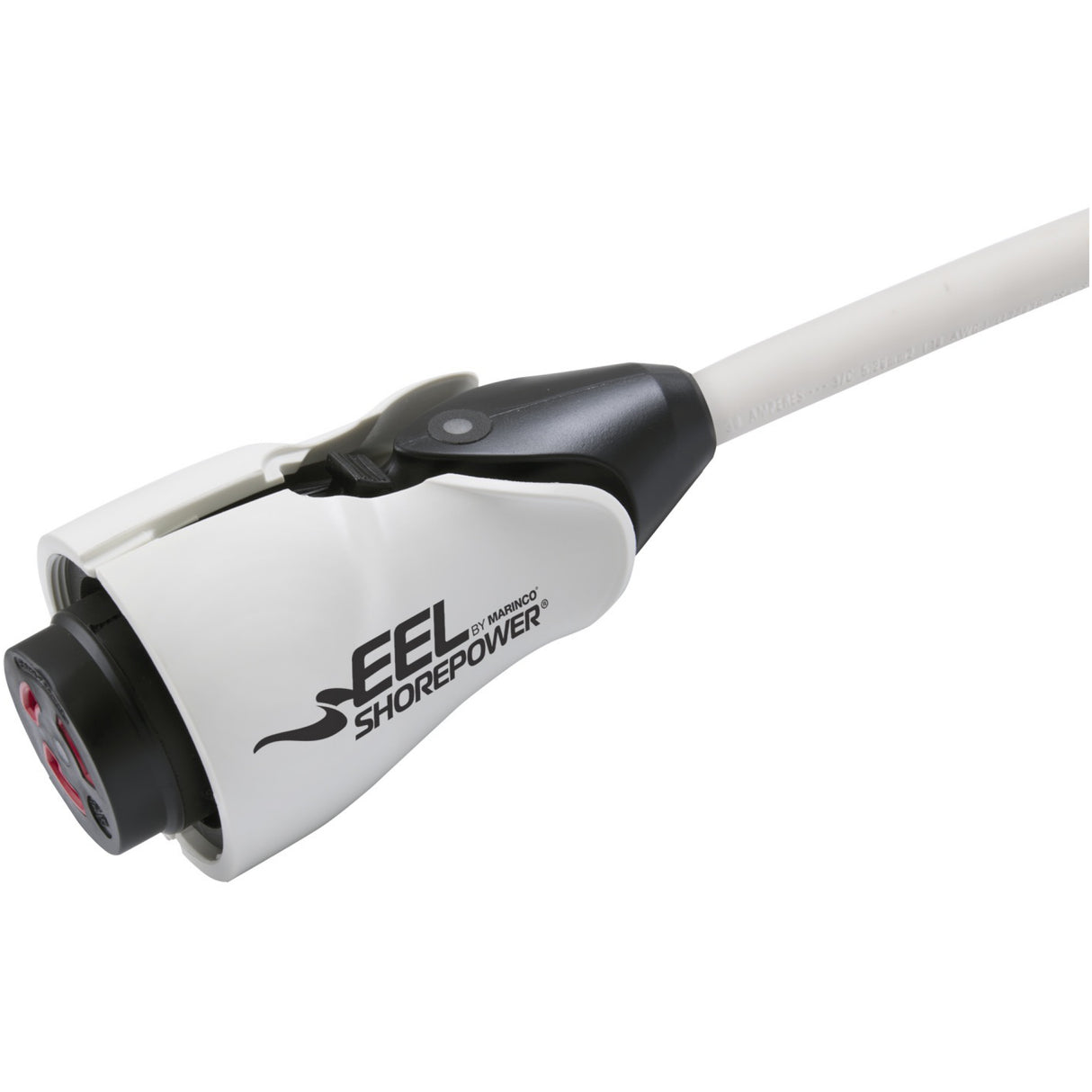 Marinco EEL 50'/30A Shorepower Cord White (w/LED) male end.
