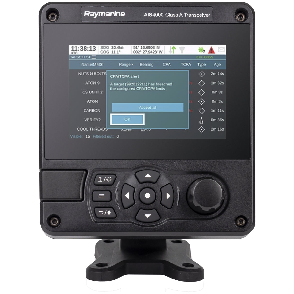 Raymarine AIS4000 Class A Transponder Bundle front