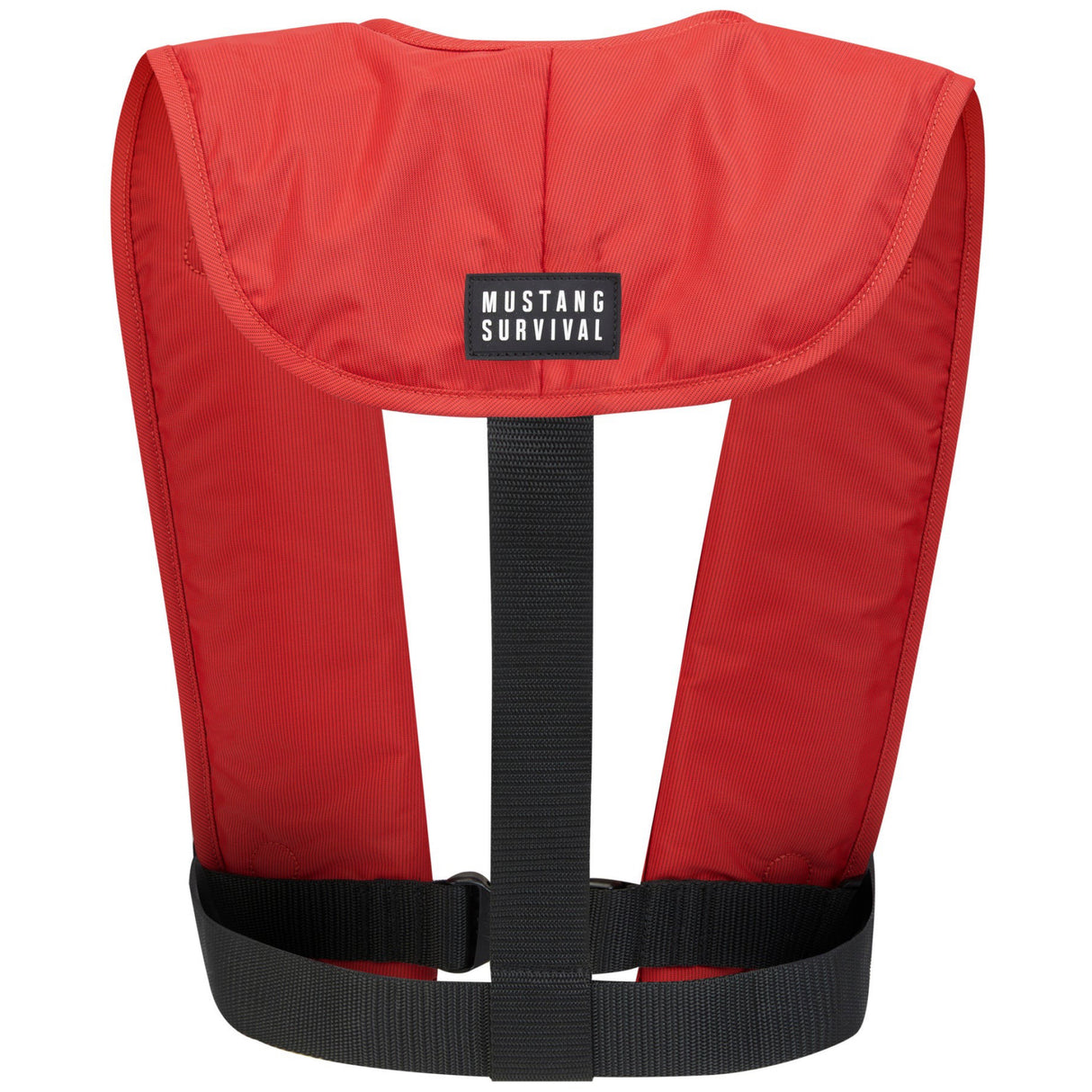 Mustang Survival MiT70 red back view.