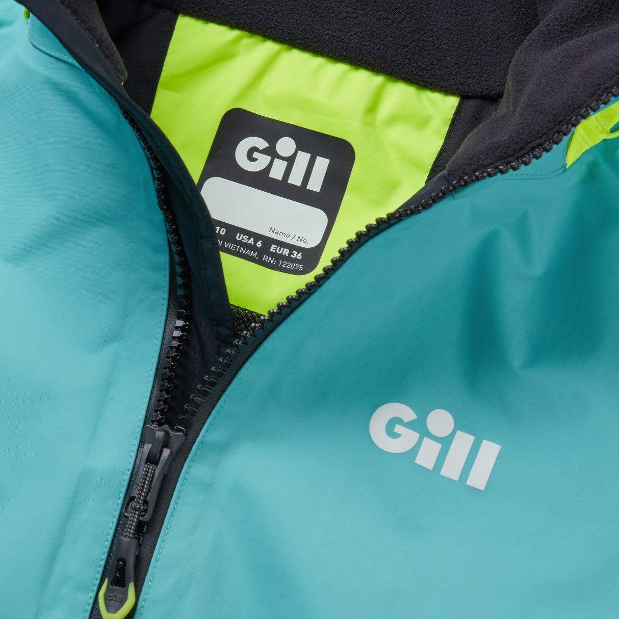 Gill Coastal Jacket Women's marine blue collar.
