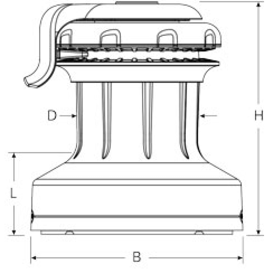 Ronstan Orbit Single Speed Self Tailing Winch diaggram