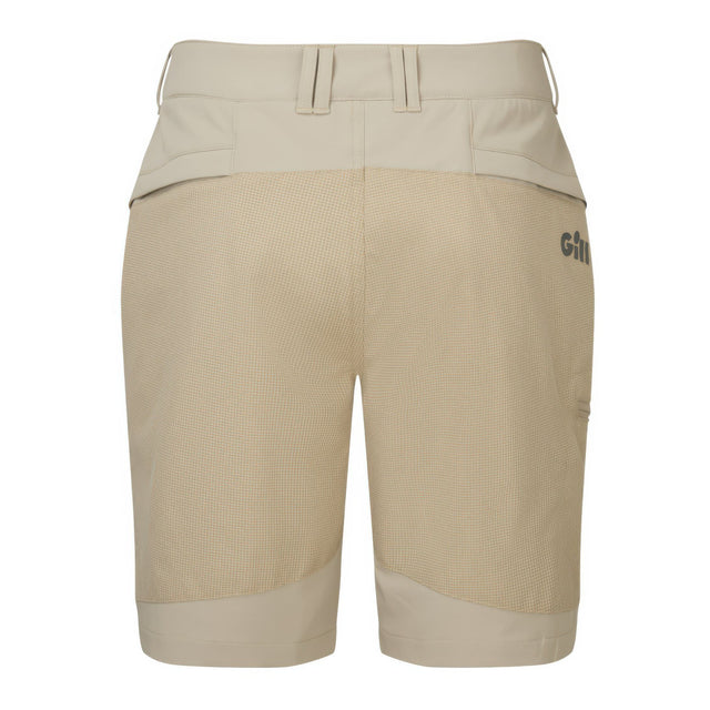 Back of Gill UV Stretch Pro Shorts - Men's, khaki.