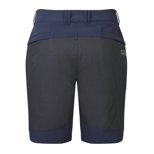 Back of Gill UV Stretch Pro Shorts - Men's, navy.