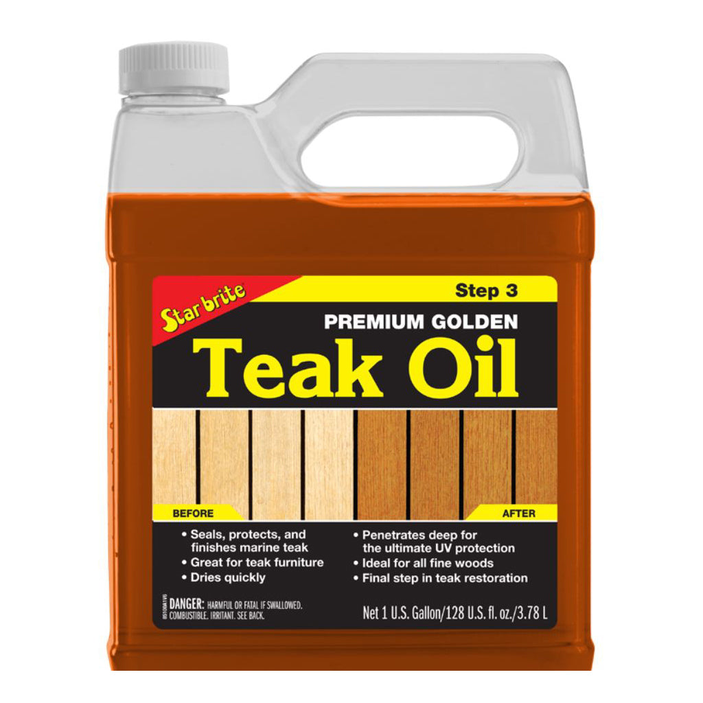 1 gallon of Starbrite teak oil.