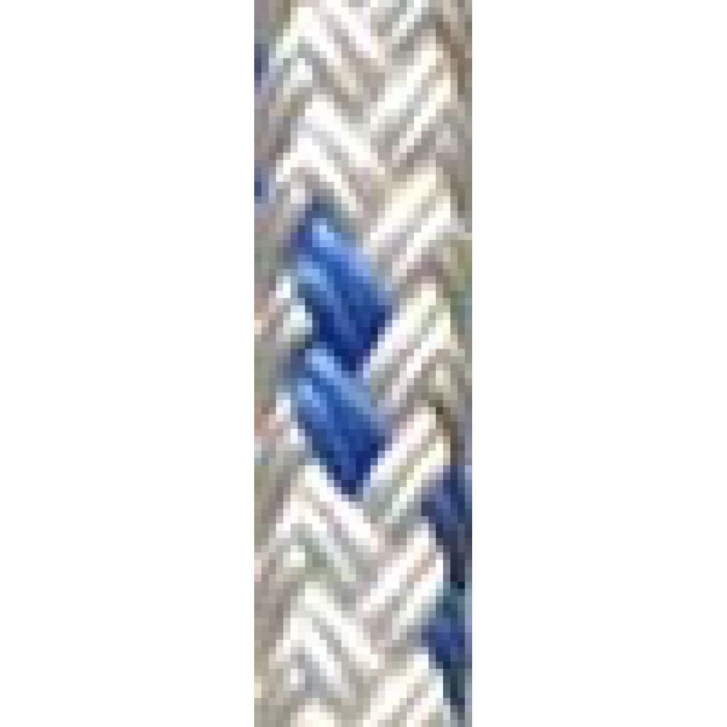 Polyester Braid - 3/16" White w/Blue Tracer $/FT