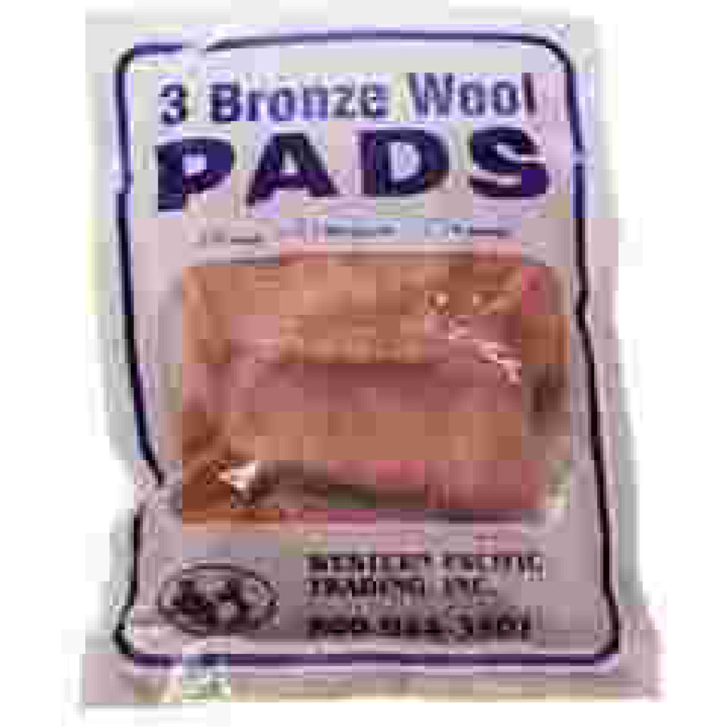 Western Pacific Bronze Wool Pads - Course 3/Pk