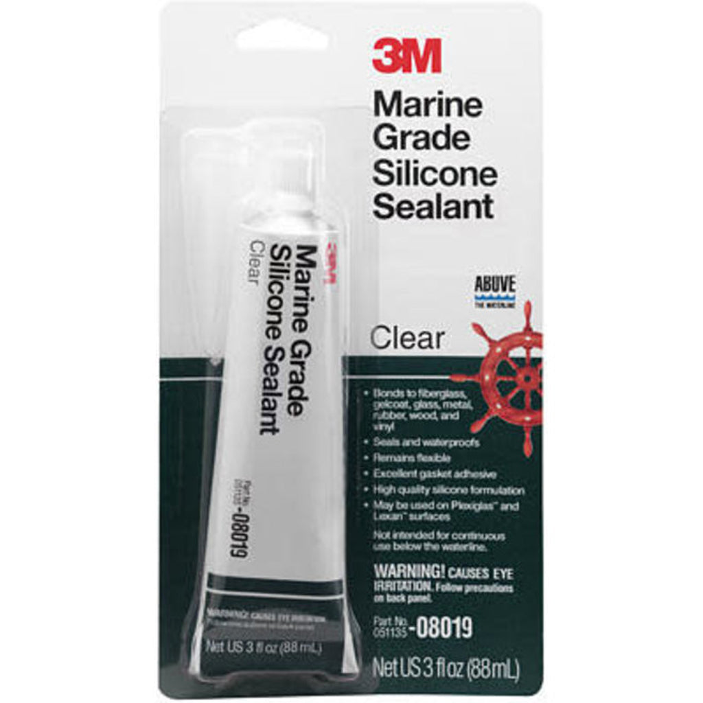 3M 08019 Marine Silicone Sealant - Clear 88 ml