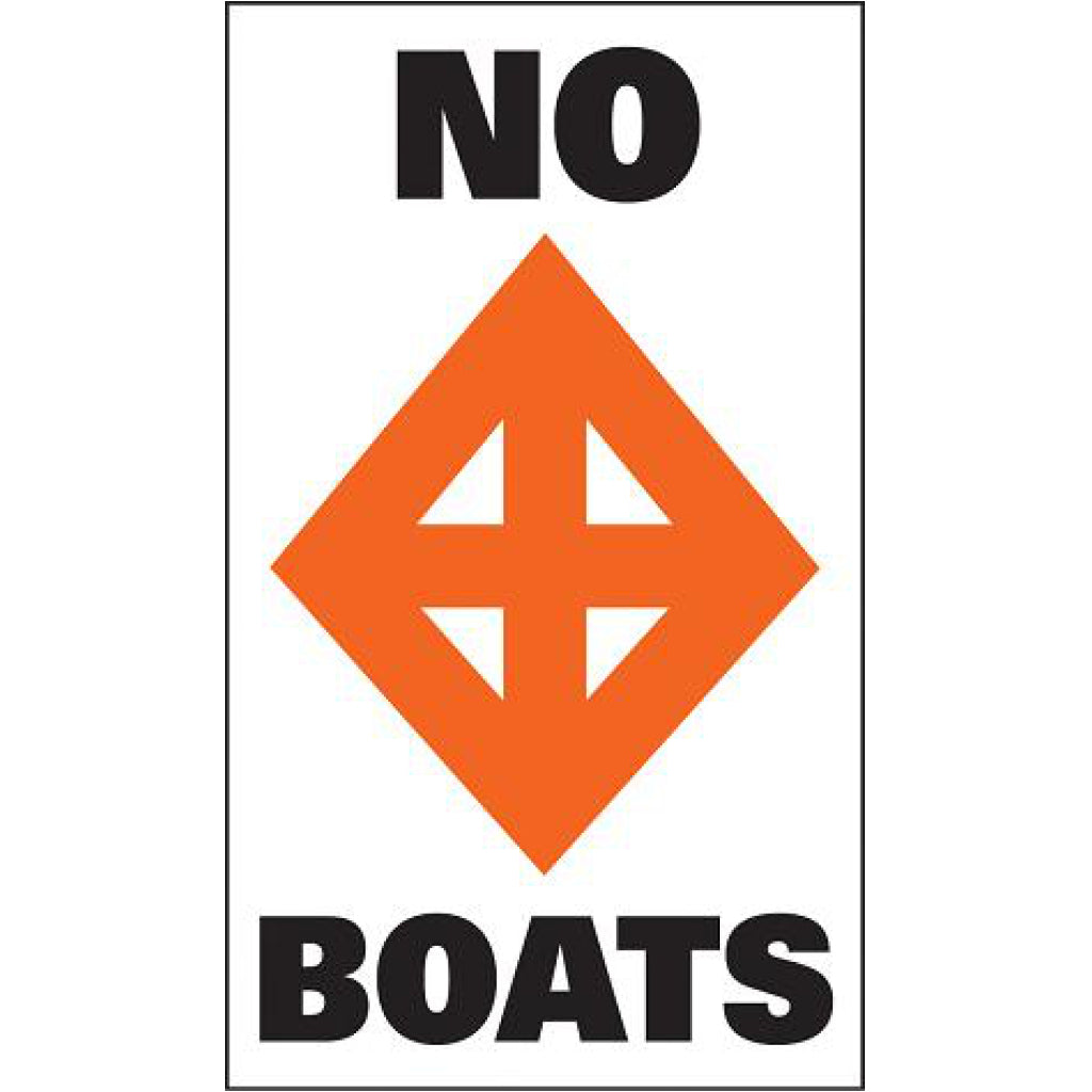 Taylor No Boats Label - pair