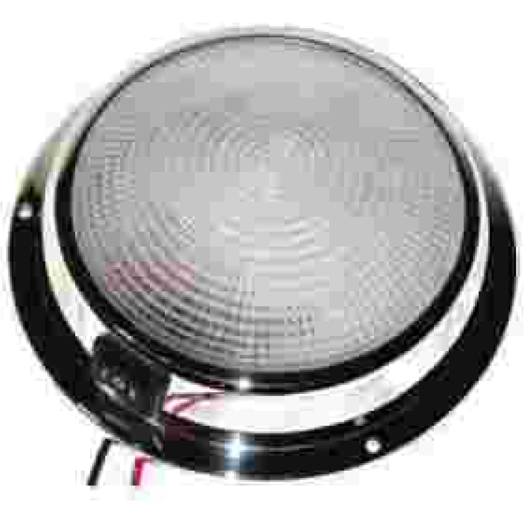 Dr Led White/Red 5.5" Chrome Dome Light