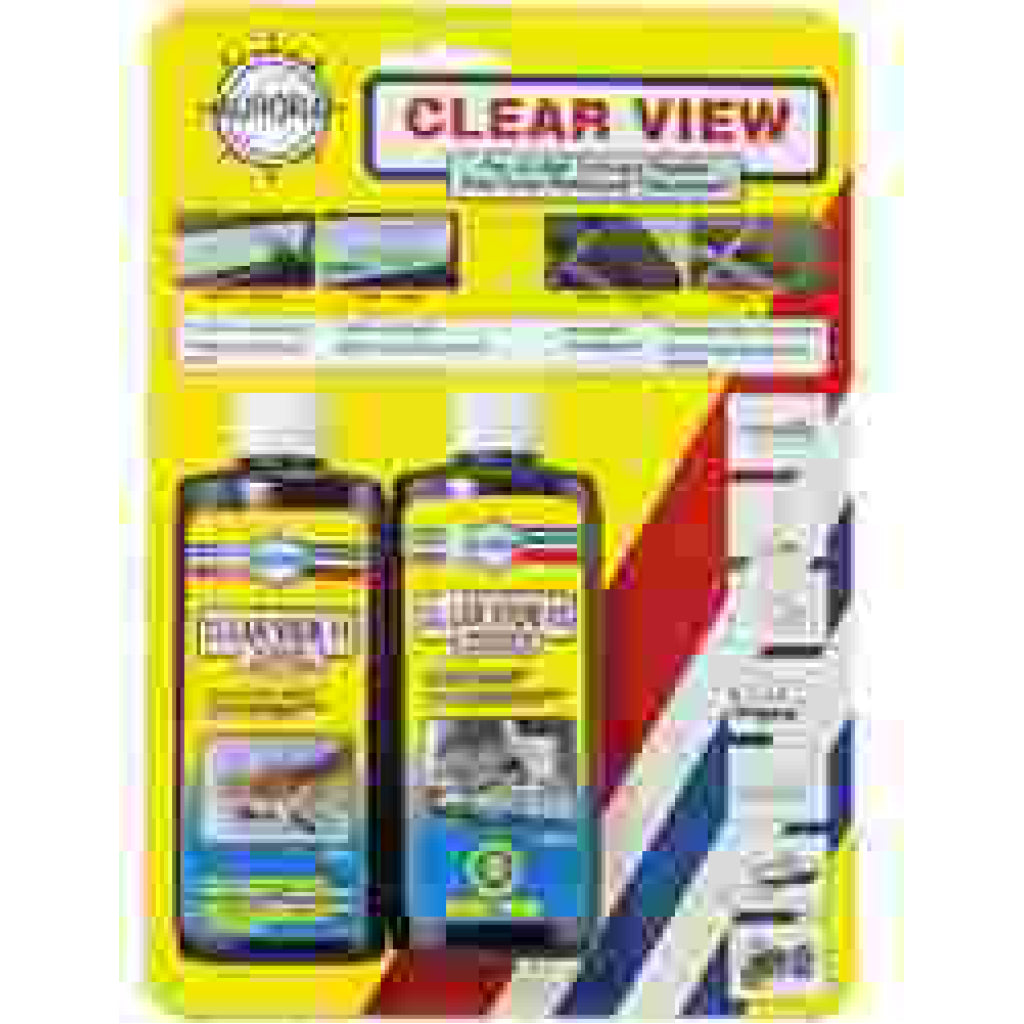 Aurora Clear View Plastic Cleaner 2x120ml
