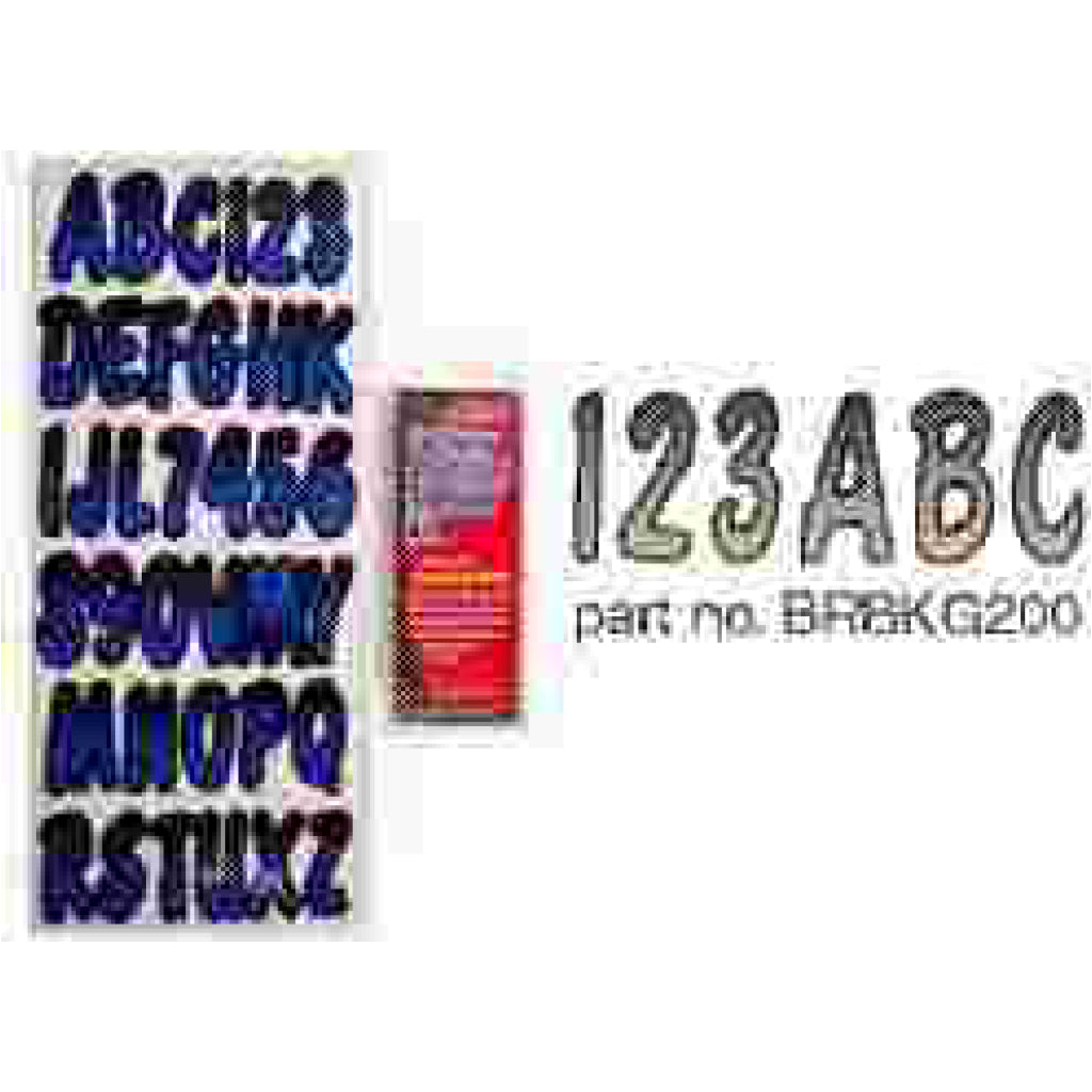 Hardline Beigh/Black Series 200 Number Kit