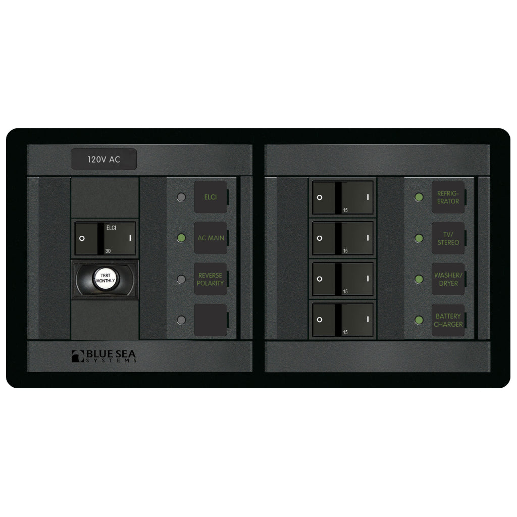 Blue Sea 2 Pole 4 Pos. ELCI Main Panel