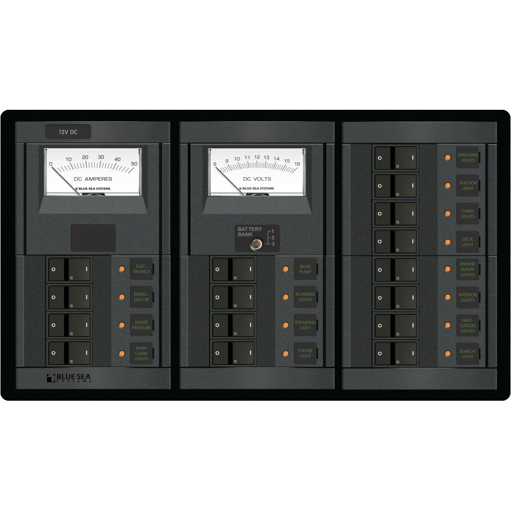 Blue Sea 12V 16 Pos. DC Panel
