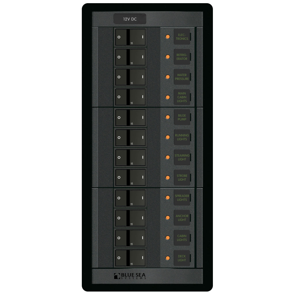 Blue Sea 12V 12 Pos. DC Panel