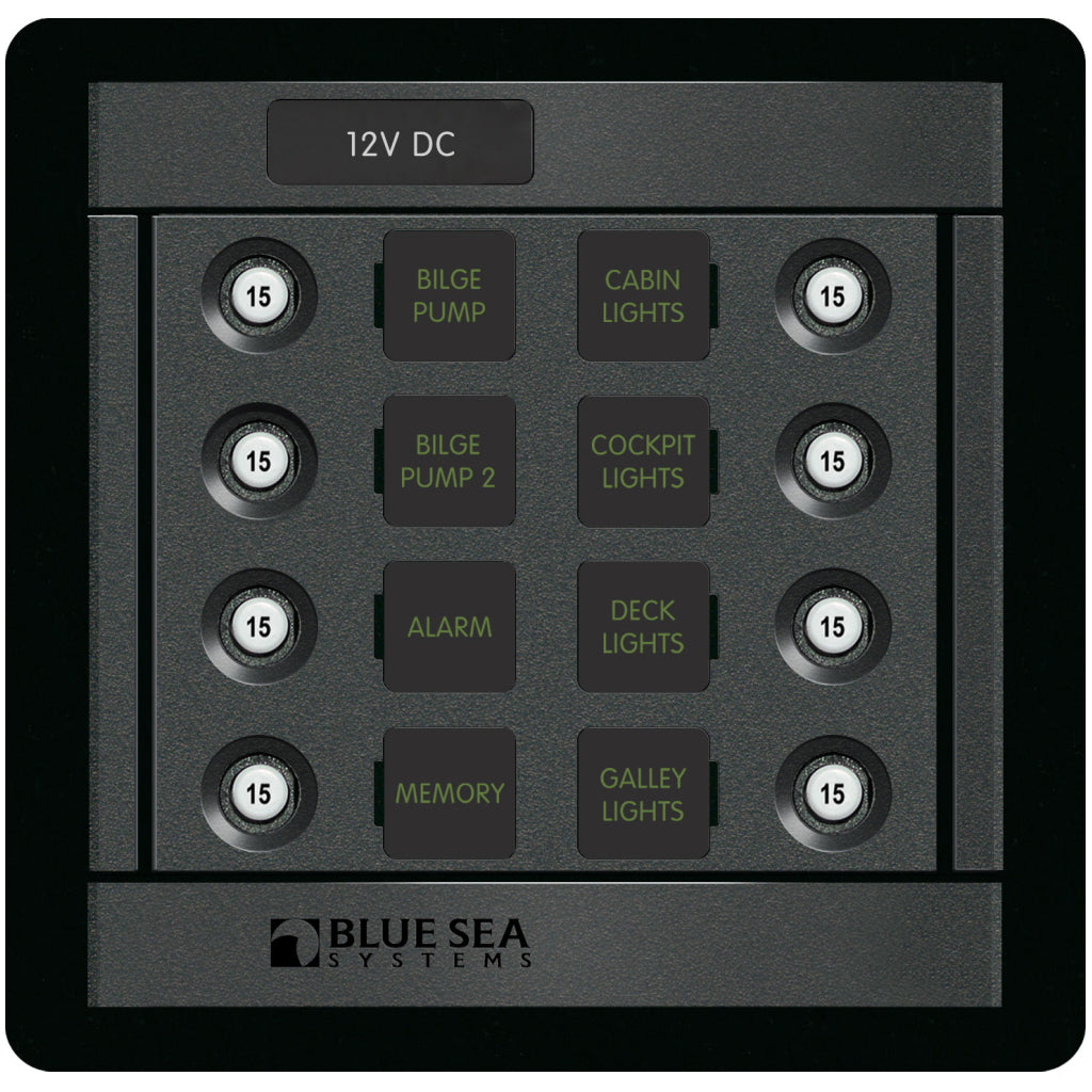 Blue Sea DC 8 Pos. CLB Square Panel