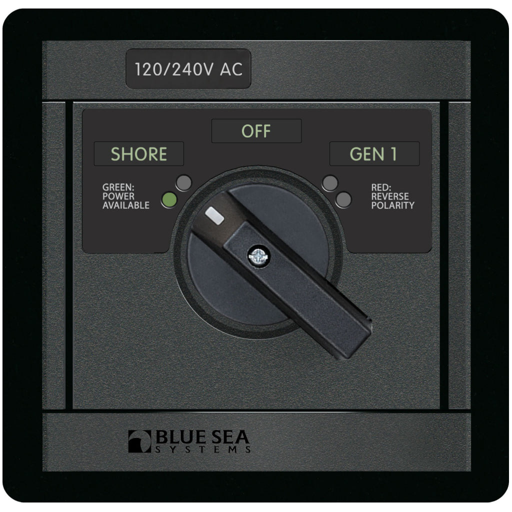 Blue Sea 2 Source 120/240V AC Rotary Panel