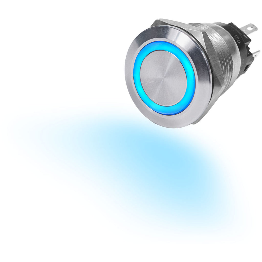 Blue Sea 10A LED Push Button Ring Switch