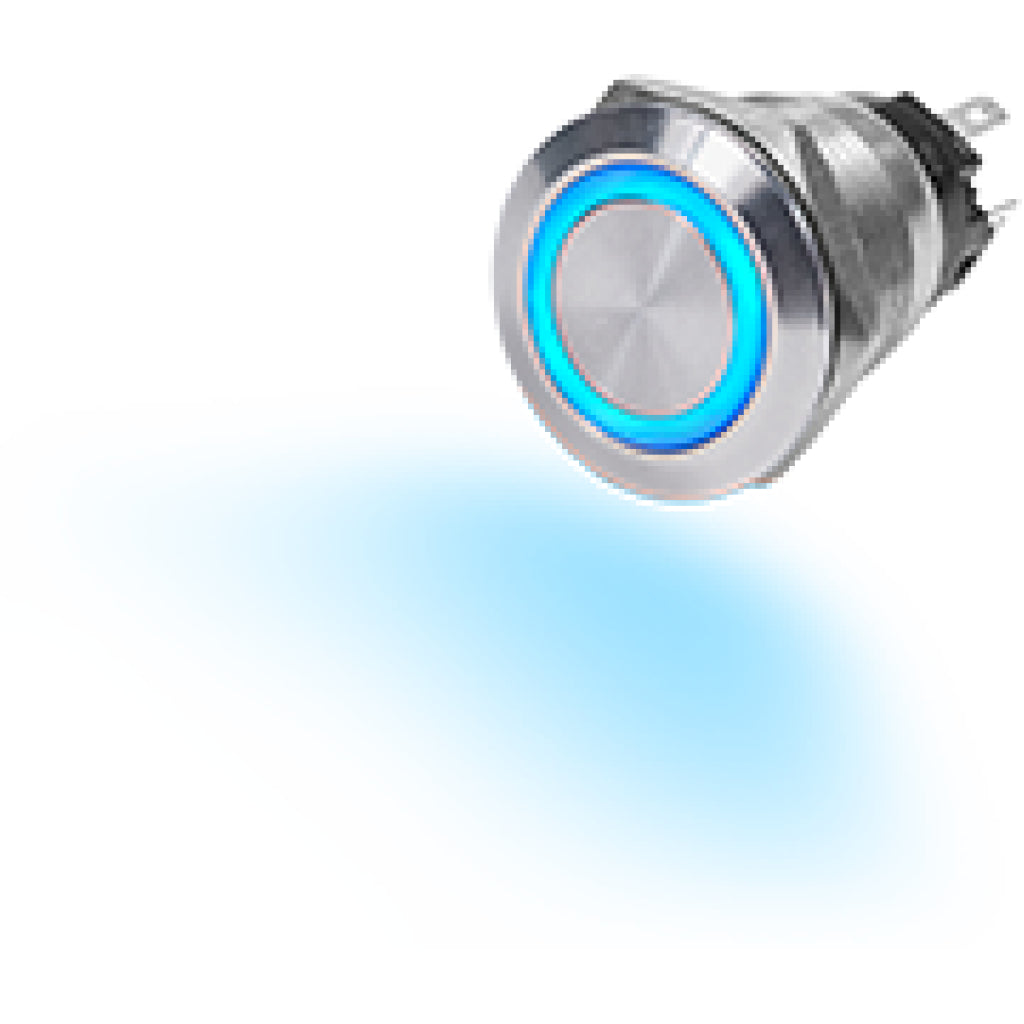 Blue Sea LED Push Button Ring Switch