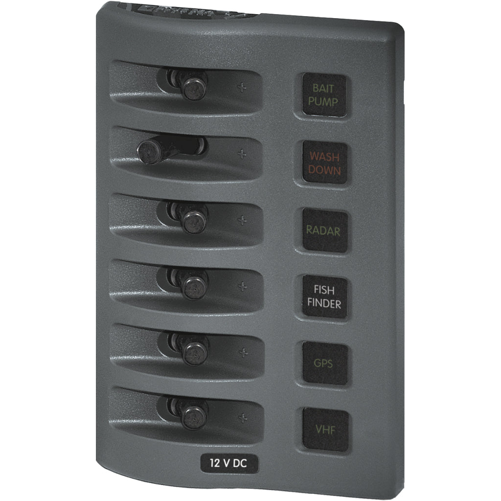 Blue Sea WeatherDeck 12V DC Fuse Pan. 6 Pos.