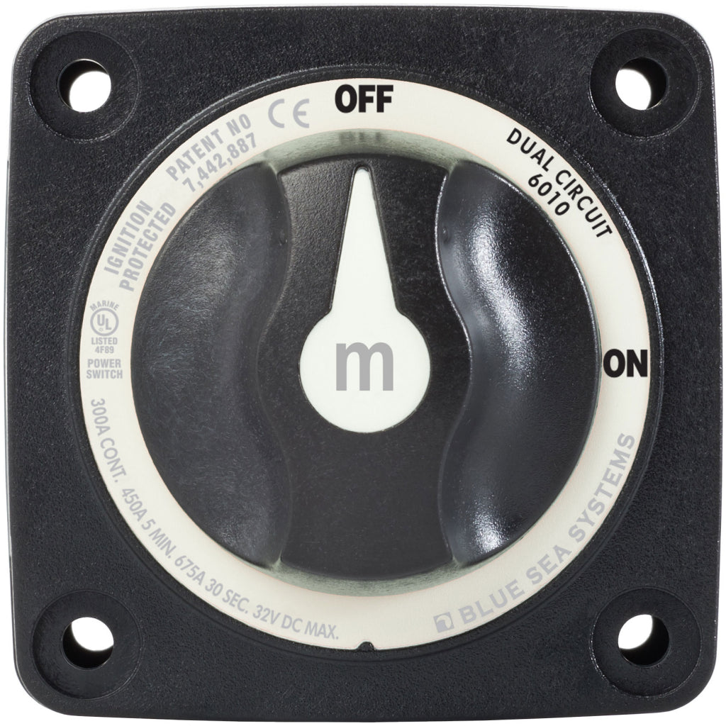 Blue Sea Mini Dual Circuit Battery Switch Front