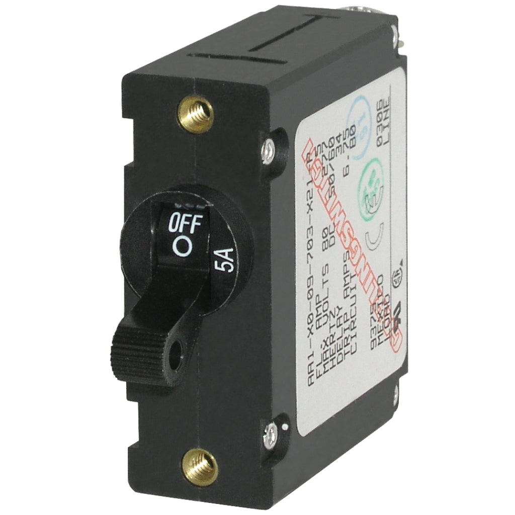 Blue Sea Single Pole Circuit Breaker - 5A Black