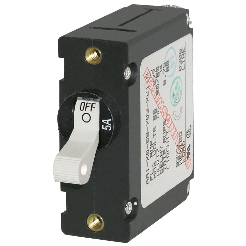 Blue Sea Single Pole Circuit Breaker - 5A White
