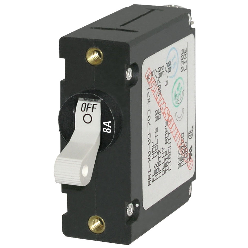 Blue Sea 8A Single Pole Toggle Circuit Breaker