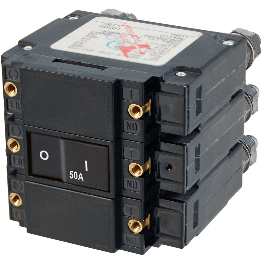 Blue Sea 50A C-Series Flat Rocker Circuit Breaker