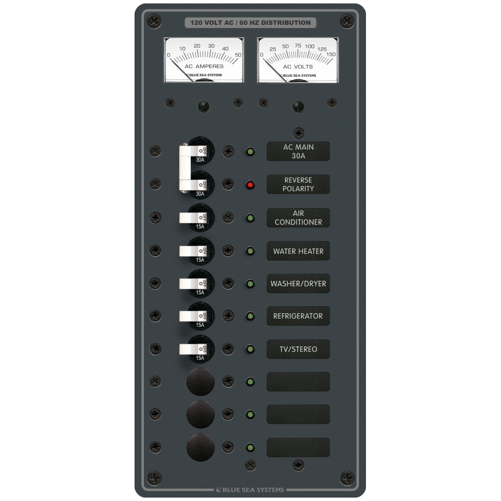 Blue Sea System AC Main + 8 Positions