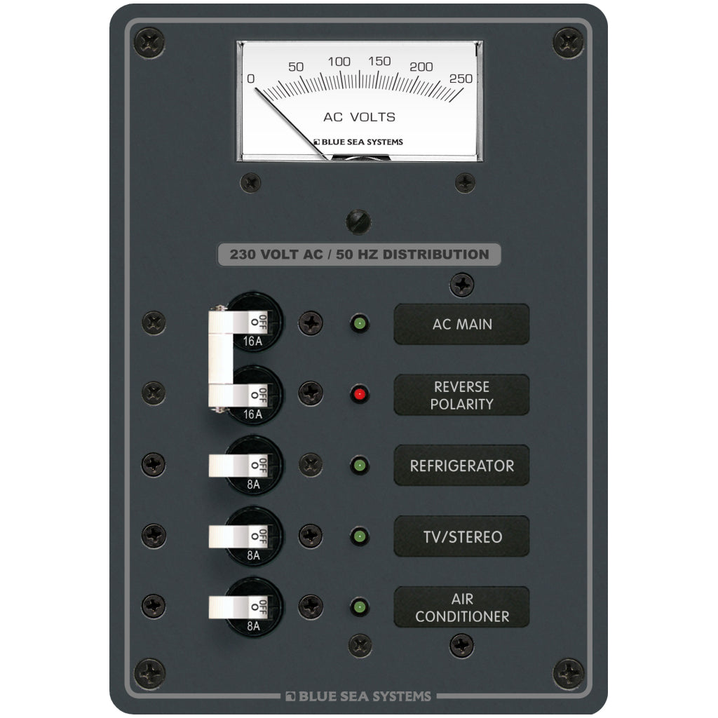 Blue Sea European AC 3 Pos. Main Panel