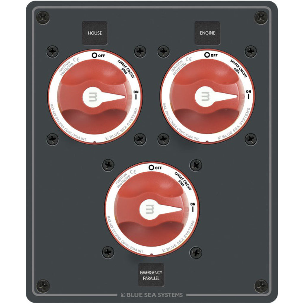 Blue Sea 8280 Trad Metal Dual Bank Batt Man Panel