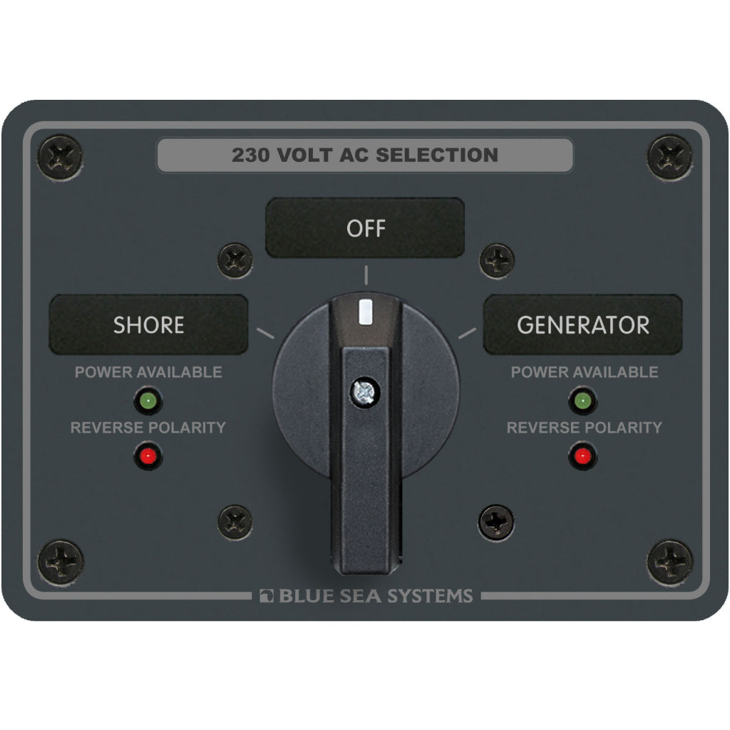 Blue Sea AC 65A 2 Pos. Rotary Switch Panel