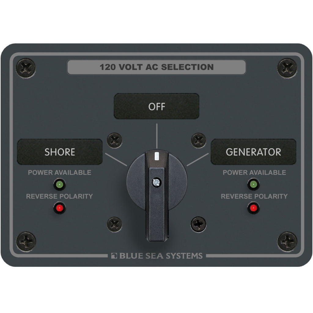 Blue Sea AC Panel 30A 2 pos. + OFF Rotary Switch
