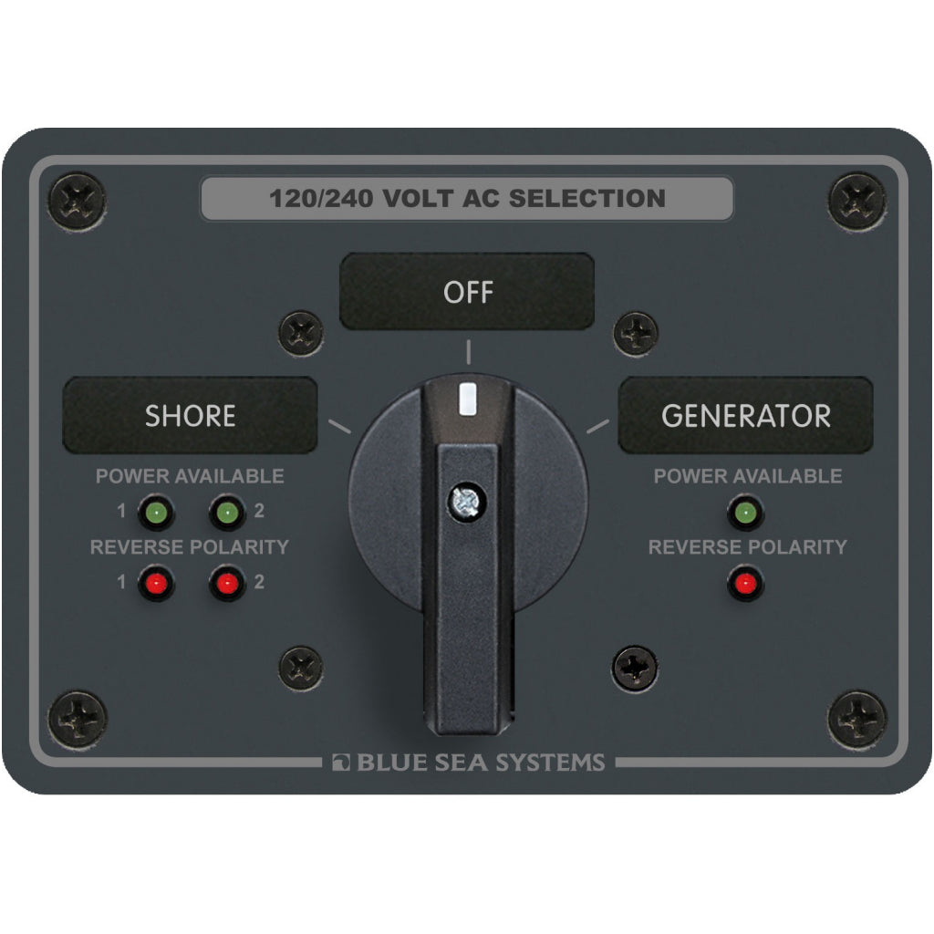 Blue Sea 2 Pos. 4 Pole AC Rotary Switch Panel