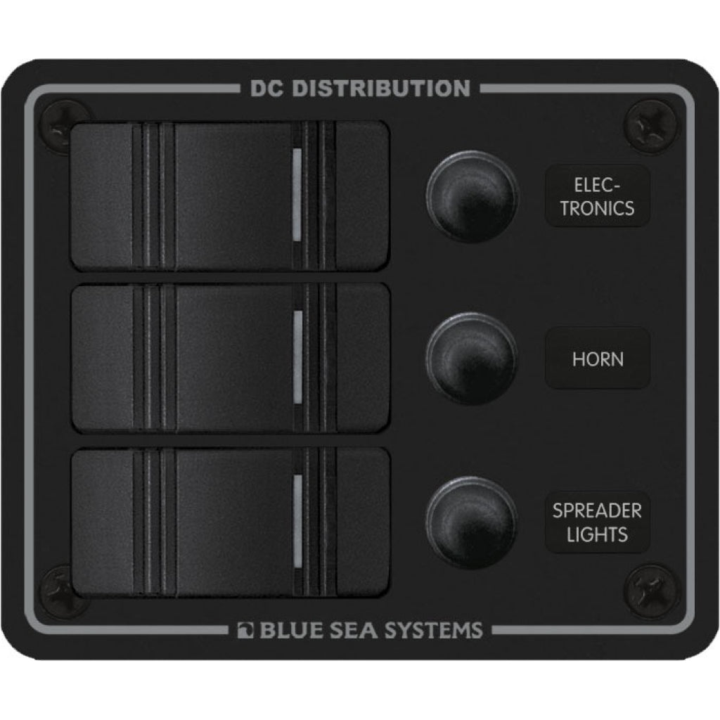 Blue Sea 8374 Water Res Circuit Breaker Pan 3 Pos