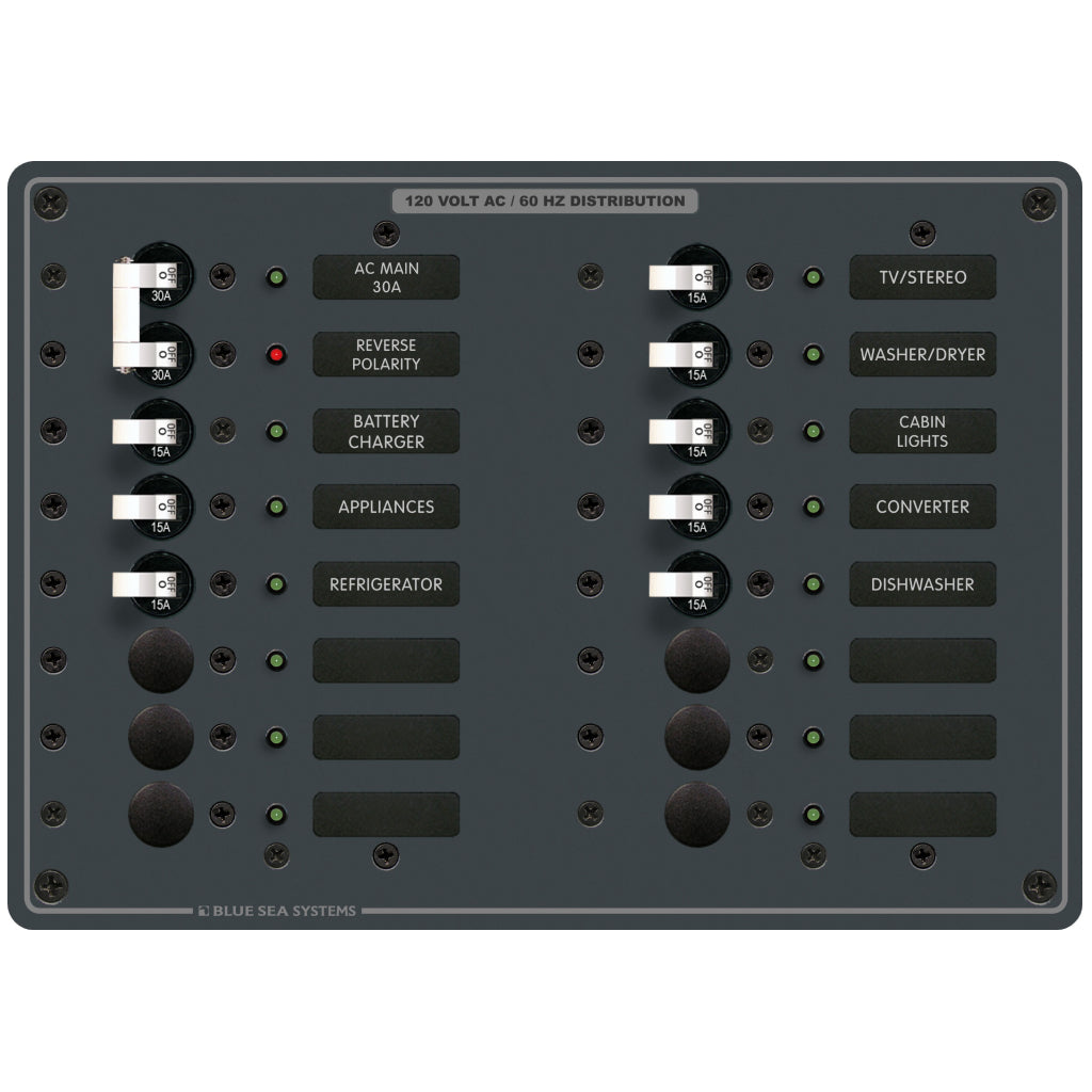 Blue Sea 14 Pos. AC Main Panel